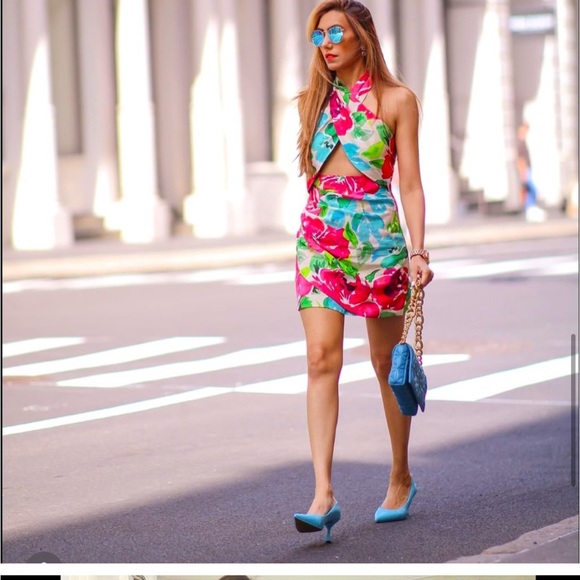 Zara FLORAL HALTER PRINT DRESS 3684/247 - Picture 7 of 12